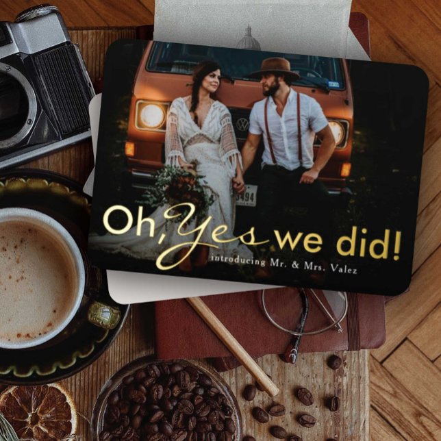 Invitation En Aluminium Oh Oui Nous Avons Fait Elope (Créateur téléchargé)