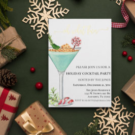 Invitation En Aluminium Oh What fun Christmas Cocktail party Foil