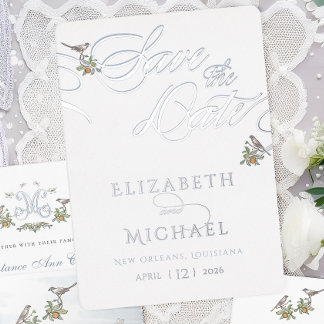 Invitation En Aluminium Oiseaux Amoureux Contrarient Sauver La Date