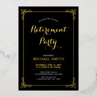 Or et noir | Elegant Classy Retirement Party