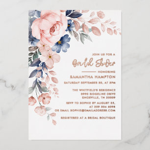 Invitation En Aluminium Or Rose de Fête des mariées rose doux