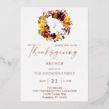 Orange et jaune fleuri Thanksgiving Wreath