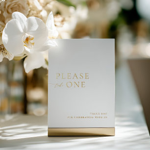 Invitation En Aluminium Pancarte en feuille d'or minimale pour cadeau de m