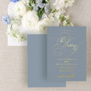Invitation En Aluminium Papier à lettres de mariage moderne calligraphié b