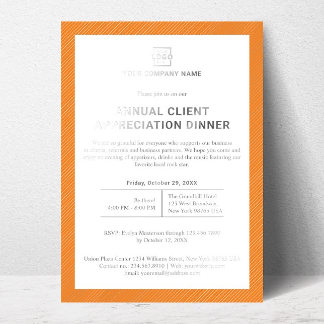 Invitation En Aluminium Parti d'événements d'entreprise personnalisée (Créateur téléchargé)