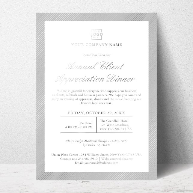Invitation En Aluminium Parti d'événements d'entreprise personnalisée (Créateur téléchargé)