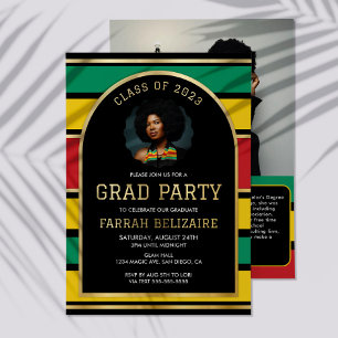 Invitation En Aluminium Parti panafricain de la graduation