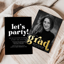 Invitation En Aluminium Party photo de Bold Gold