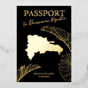 Invitation En Aluminium Passeport de mariage de destination en République 