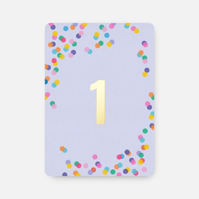 Invitation En Aluminium Pastel Purple Girl's premier anniversaire Confetti (Créateur téléchargé)