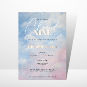 Invitation En Aluminium Pastel She's on Cloud Nine Fête des mariées