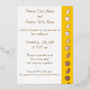 Invitation En Aluminium Patch citrouille dans l'invitation à l'huile jaune