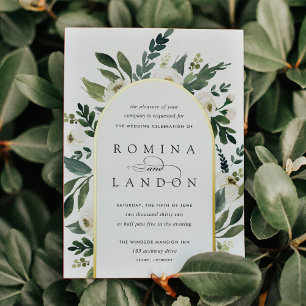 Invitation En Aluminium Peony blanc   Floral Arch Mariage