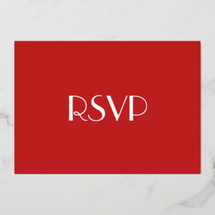 Invitation En Aluminium Personnalisé moderne Noël Rouge Fête RSVP