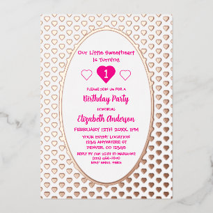 Invitation En Aluminium Petit chéri 1er anniversaire