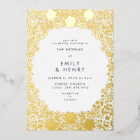 Petit Mariage Or à Fleurs Pressées