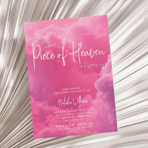 Invitation En Aluminium Petit morceau du ciel nuages roses