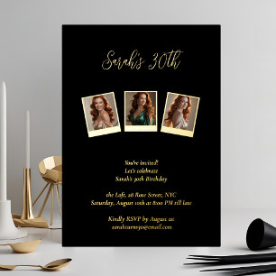 Invitation En Aluminium Photo Collage Jalon Anniversaire