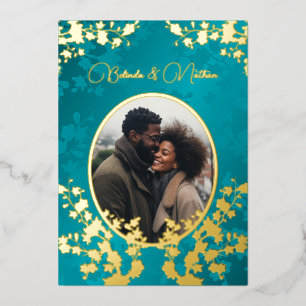 Invitation En Aluminium Photo  Fleurs de mariage de ton bijou 