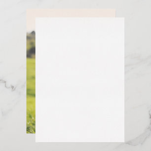 Invitation En Aluminium Photo minimaliste à huile d'argent sur Mariage arr