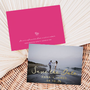 Invitation En Aluminium Photo Whimsical Foil Enregistrer La Date Annonce