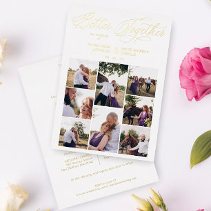 Invitation En Aluminium Photos Golden 8 Citations Fantaisistes Mieux Ensem