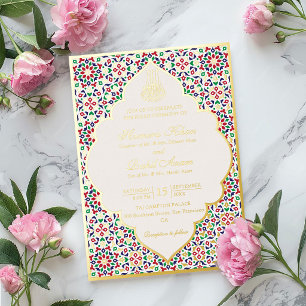 Invitation En Aluminium Pierres de terre cuite en mosaïque marocaine islam