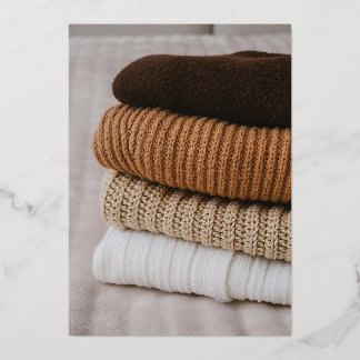 Invitation En Aluminium Pile douillette de Sweaters d'hiver chauds