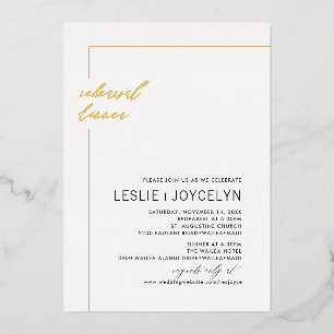 Invitation En Aluminium PixDezines Dîner De Répétition Minimal Moderne