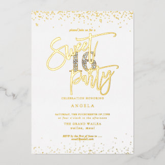 Invitation En Aluminium PixDezines Douze ans de rêve Diamant Argent Or