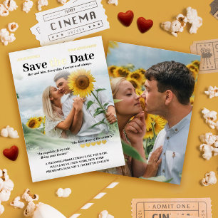 Invitation En Aluminium Poster Romcom personnalisé Photo Enregistrer la da