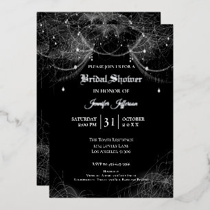 Invitation en aluminium pour une baby shower gothi