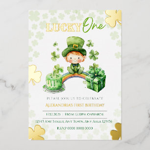 Invitation En Aluminium Premier anniversaire de Lucky One St Patricks