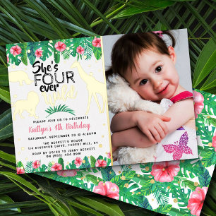Invitation En Aluminium Quatre filles de la jungle sauvages pour toujours