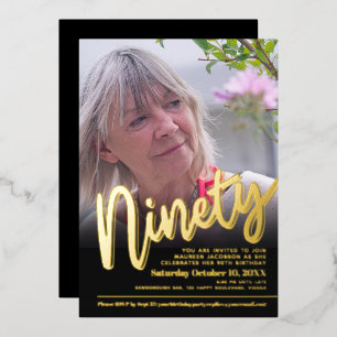 Invitation En Aluminium Quatre-vingt-dix-neuf-vingt-dixième anniversaire s