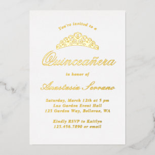 Invitation En Aluminium Quinceanera élégant