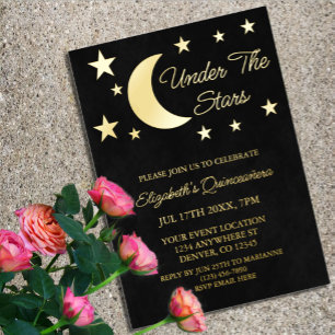 Invitation En Aluminium Quinceañera sous les étoiles