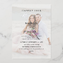 Invitation En Aluminium Réception après mariage photo de fête v2