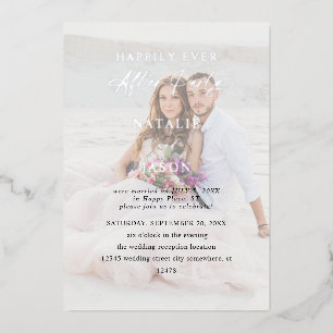 Invitation En Aluminium Réception de mariage après la fête