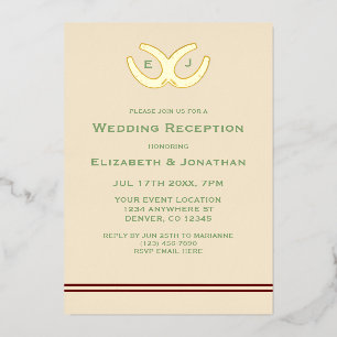 Invitation En Aluminium Réception de mariage aux fers à cheval occidentaux