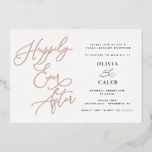 Invitation En Aluminium Réception de mariage heureux pour toujours
