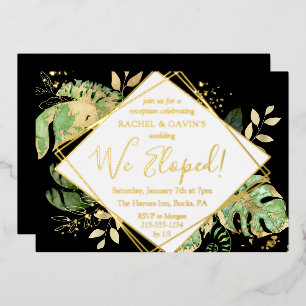 Invitation En Aluminium Réception de mariage tropicale fuite amoureuse Noi