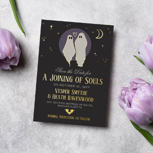 Invitation En Aluminium Rejoindre à Souls Halloween Mariage Enregistrer la
