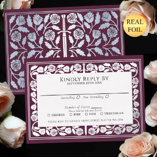 Invitation En Aluminium Réponse à un mariage royal avec une épée médiévale