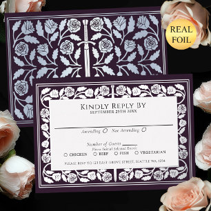 Invitation En Aluminium Réponse pour un mariage royal avec une épée médiév