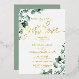 Invitation En Aluminium Rien De Fancy Just Love Mariage de verdure