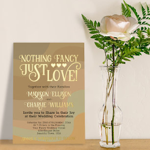 Invitation En Aluminium Rien de Fantastique, Juste l'Amour Mariage Rétro T
