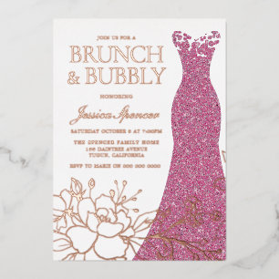 Invitation En Aluminium Robe rose blush Mariage Rose Gold