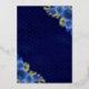 Invitation En Aluminium Robe Royal Bleue Florale Papillon Quinceanera Or (Back)