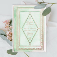 Romantique livre d'antiquité Menthe Green Fête des